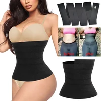 women waist trainer tummy sweat wrap slimming sheath body shaper belly bandage wraps shapewear compression bands for weight loss