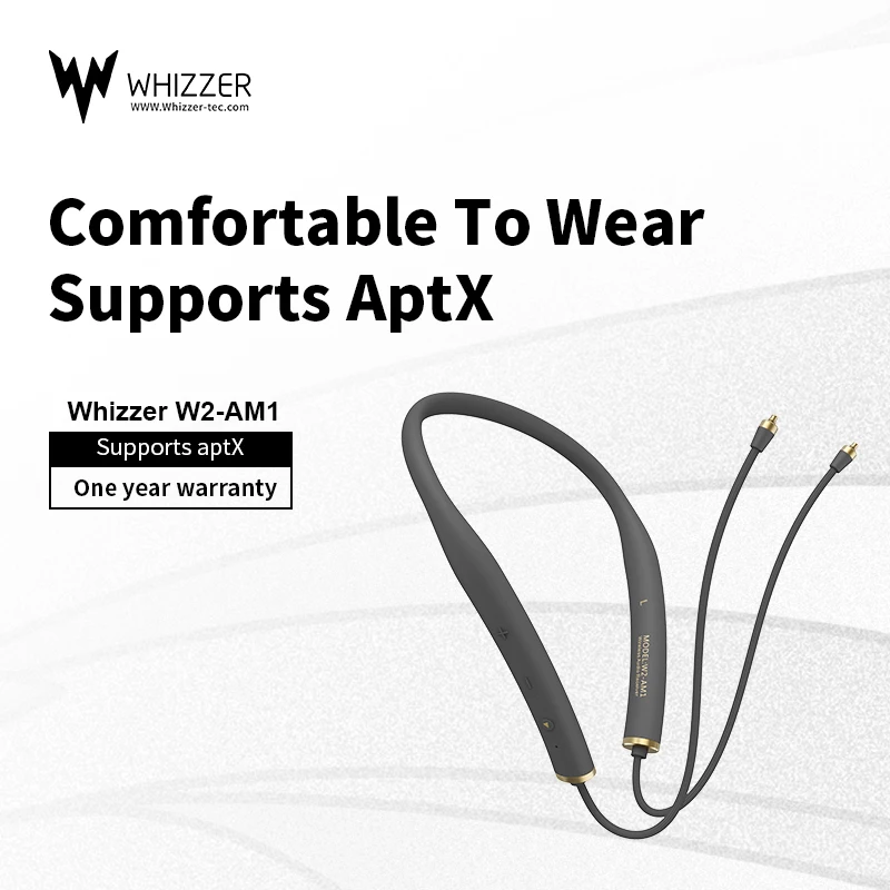 

Whizzer W2-AM1 Bluetooth Cable Wireless HiFI BT Receive Cable Upgrade Module with Mic Support 2PIN/MMCX Apt-X For Android/iOS