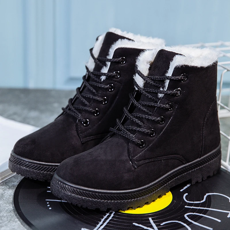 Snow Boots Plush Warm Ankle Boots Women Winter Shoes Waterproof Boot Women Female Shoes Booties Botas Mujer Outdoor Cotton Shoes