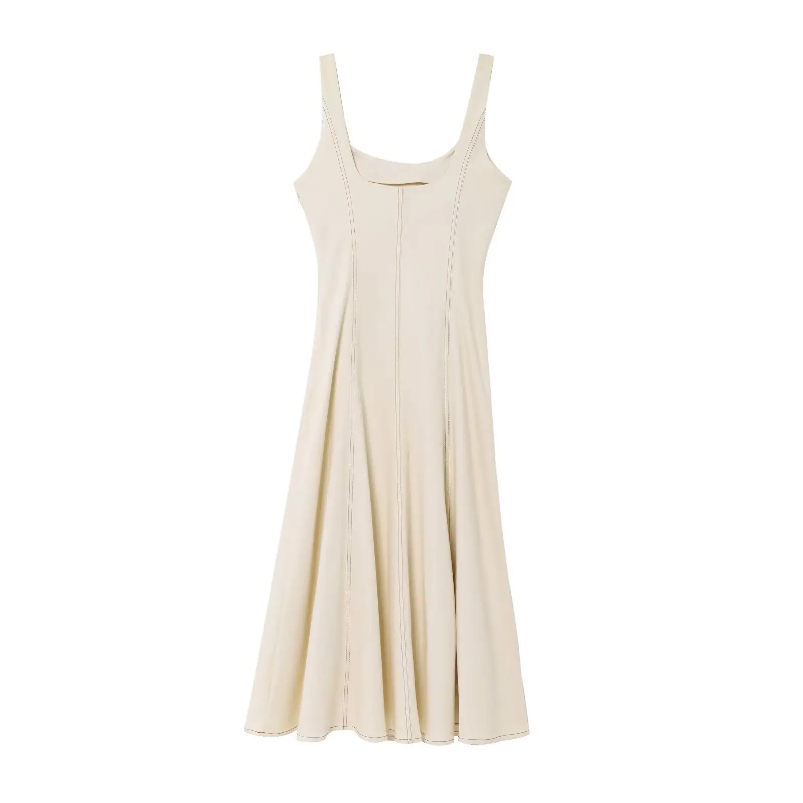 TRAFZA шикарные элегантные женские длинные платья мода 2025 белый квадратный