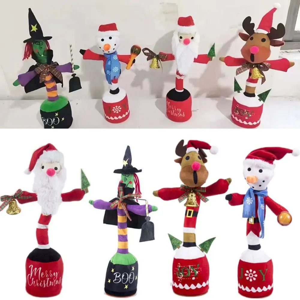 

Luminescent Singing Talking Children Gift Dancing Cactus Toy Xmas Santa Elk Snowman Twisting Dancer Christmas Doll