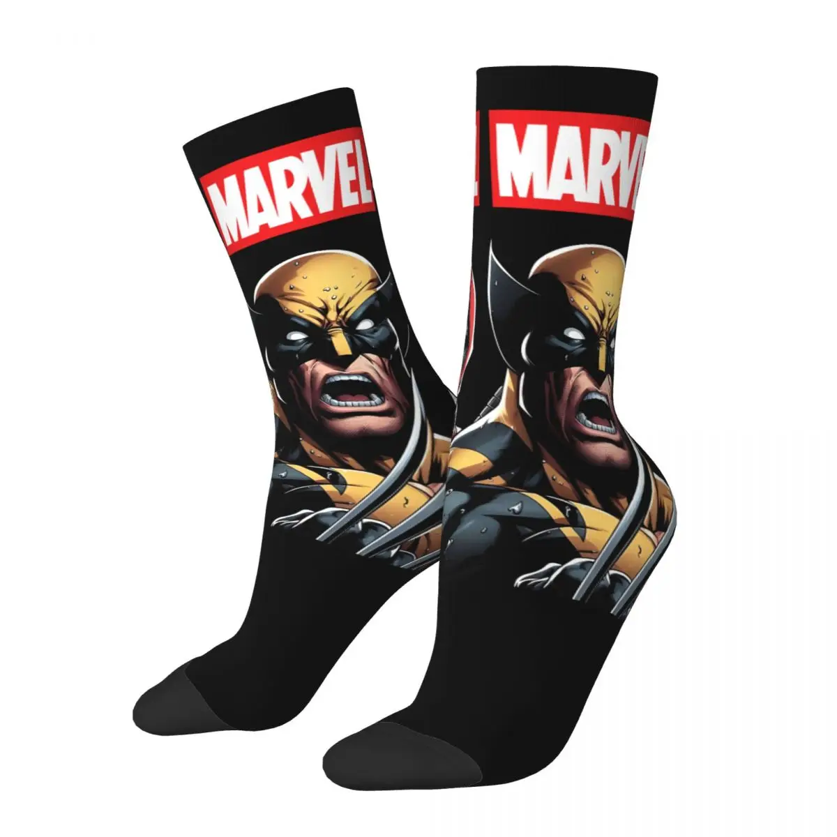 Классные сумасшедшие мужские Компрессионные носки унисекс Marvel X-man Дэдпул и