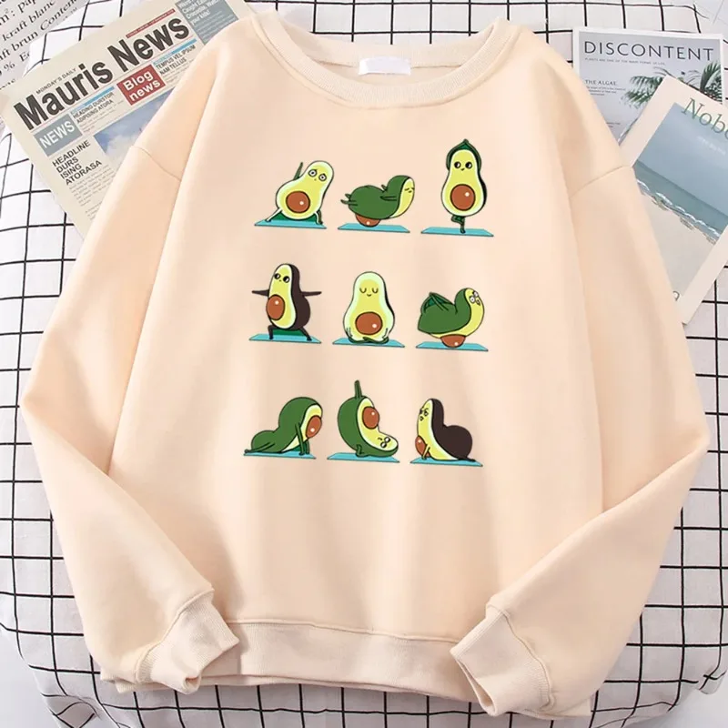 Свитшот с принтом йоги женские топы оверсайз осенние свитшоты забавными