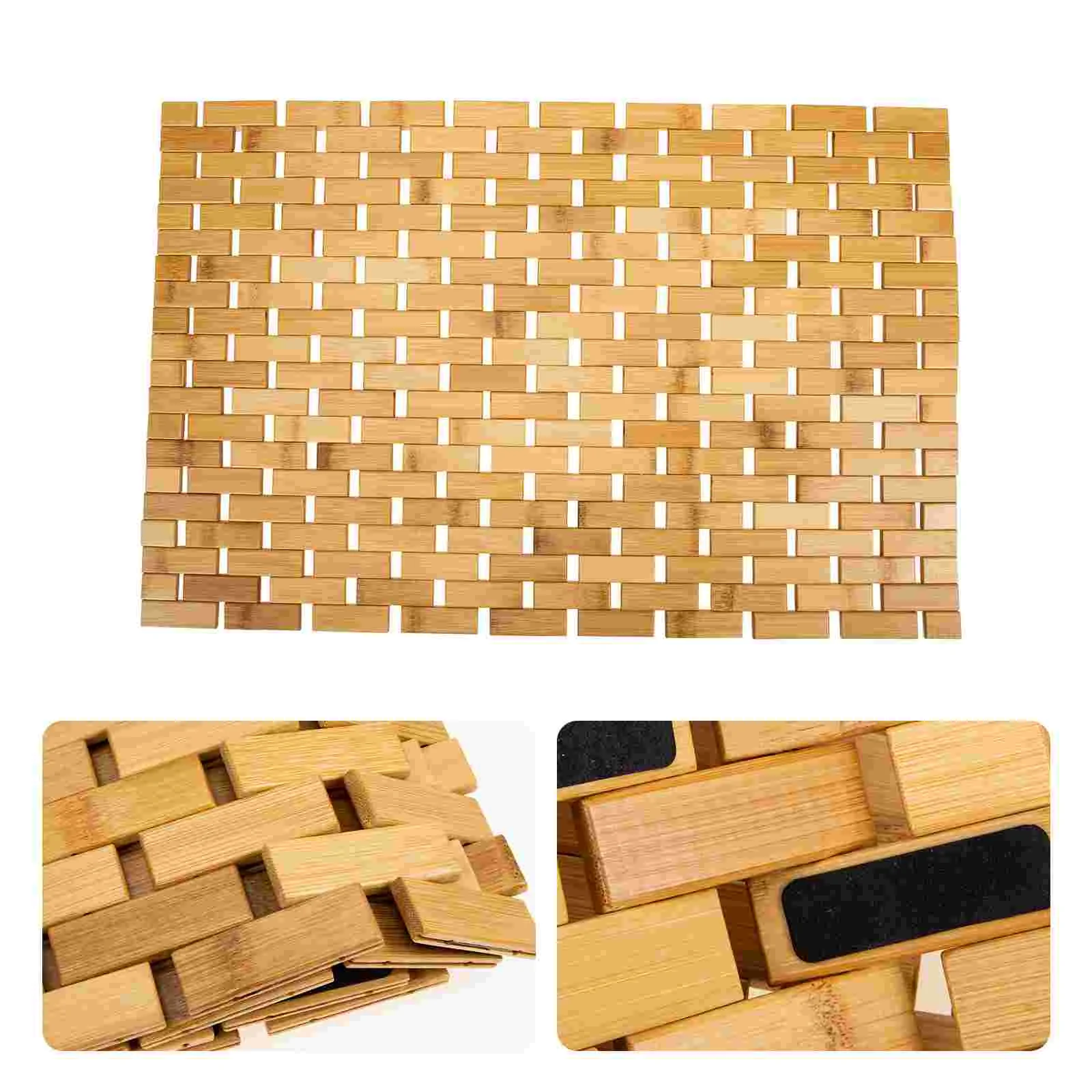 

Bath Rugs Waterproof Bathtub Floor Mat Spa Wooden Floor Mat Wood Bath Mat Bath Carpet Front Door Rugs