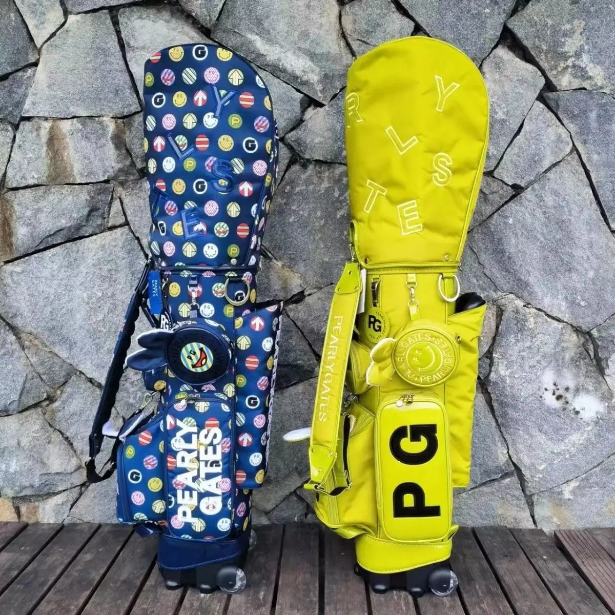 

2023 PG New Golf Ball Caddy Bag Pulley Pull Rod Sports Fashion Club Bag