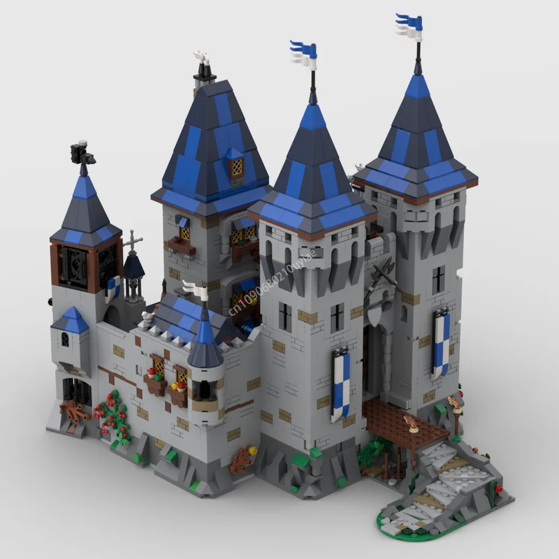 4421 шт. Moc средневековый черный сокол замок орла модульная архитектура дом