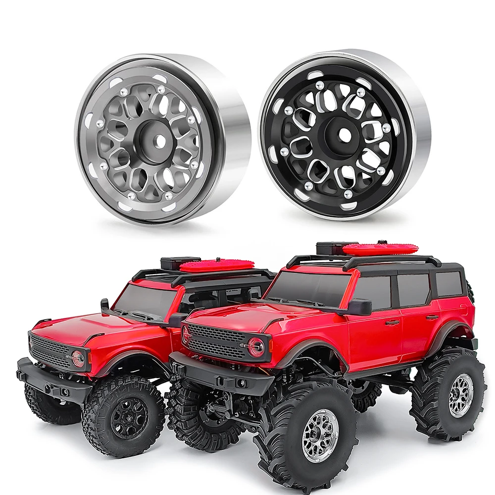 AXSPEED 4 шт. 1 0 "ступицы обода колеса Beadlock для TRX4M Axial SCX24 AX24 FCX24 FMS 1/18 1/24 RC Гусеничный