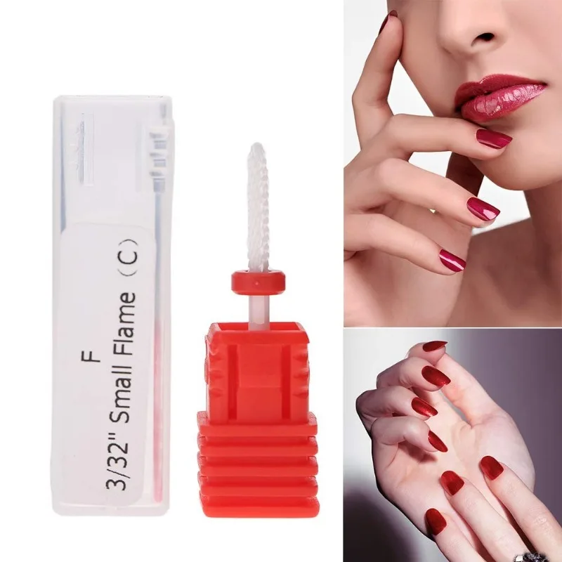 Фрезы для маникюра и педикюра керамические насадки с эффектом пламени снятия