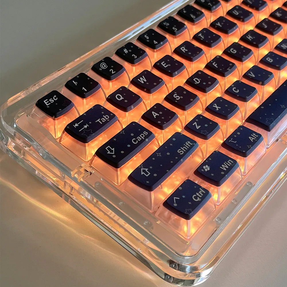 Клавиатура Starry Keycap Double Shot + сублимационная технология краски RGB подсветка похожий