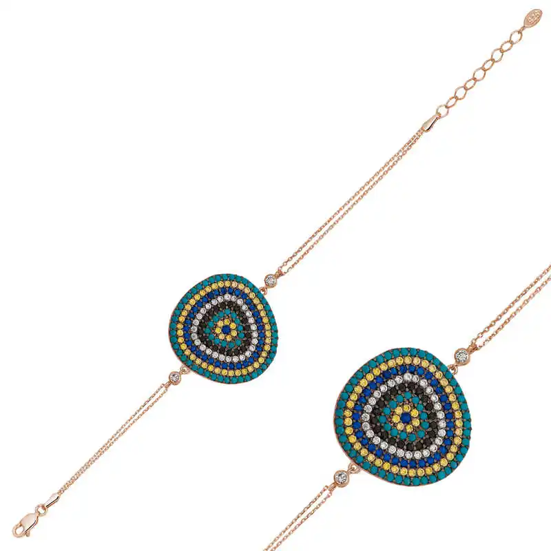 

Женский браслет Tevuli 925 пробы с серебряными каплями и эффектом сглаза