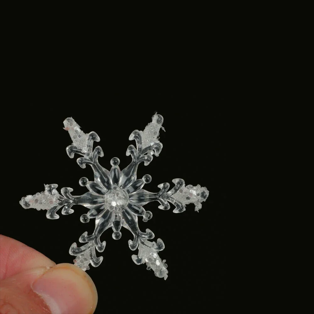 

Рождественские украшения акриловые снежинки 12 шт