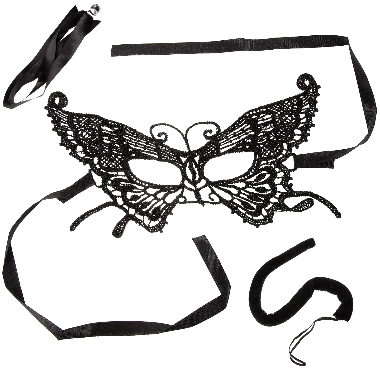 

Cosplay Costume Masquerade Mask Halloween Cat Women Tail Choker Fabric Costumes
