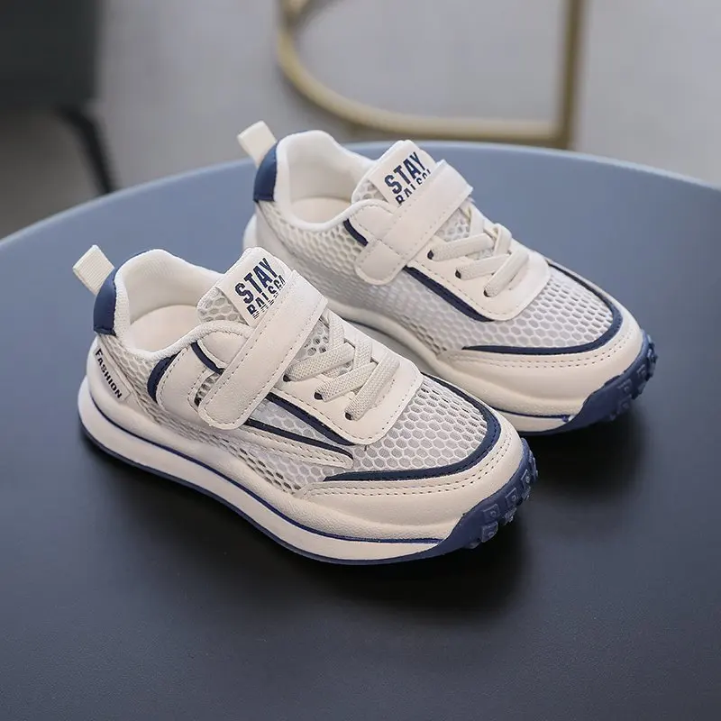 Kids Sneakers School Sport Shoes Boys Girls Mesh Breathable Lightweight Running Shoes Sneakers Children Non-slip Casual Shoes
