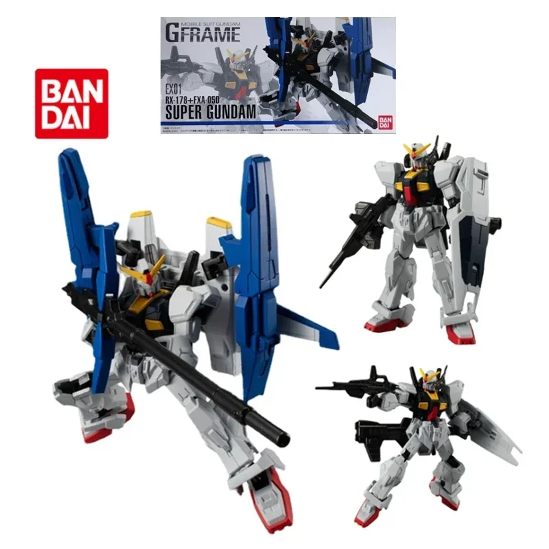 Фото Оригинальная сборная модель Bandai 46486, игрушка Gundam G-FRAME EX01 Super Gundam, аниме, экшн-фигурки, игрушки, украшения, подарки для детей №1