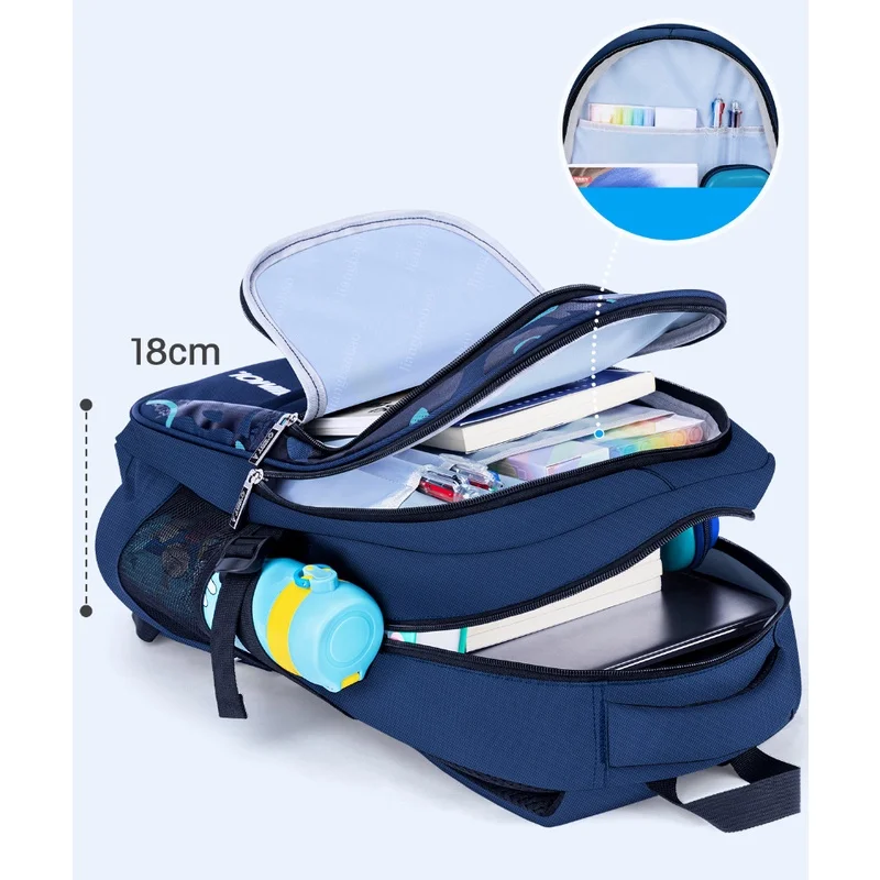 Grade 3-9 Primary Students Children Backpacks New Secondary Girl Boy Simple Large Capacity School Tutorial Bags with Pencil-box