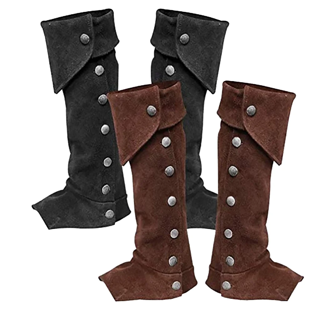 

Medieval Retro Viking Pirate Knight Warrior Renaissance Boots Cover Adjustable Steampunk Shoe Cover Larp Cosplay Accessories