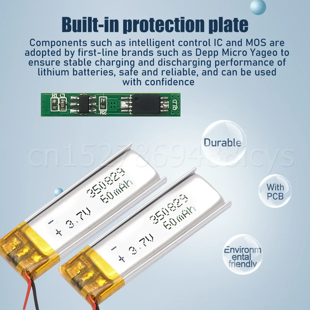 350829 60mAh 3 7 V Li-Po литиевая полимерная аккумуляторная батарея для GPS MP3 MP4 MP5 DVD игрушка