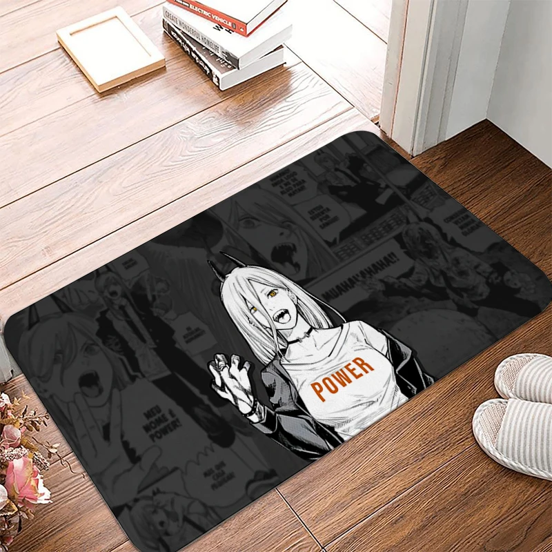 

Entrance Doormat Chainsaw Man Mat for Hallway Home Carpets Room Mats Rugs Kitchen Rug Carpet Bath Foot Prayer Bathroom Door Cute