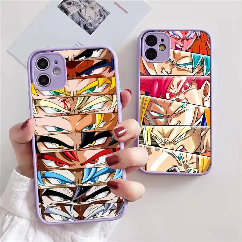

Dragon Super Sun Ball Phone Case For iphone 13 12 11 xr xs x 7 8 pro max light purple Soft TPU Silicone Clear Case Cover