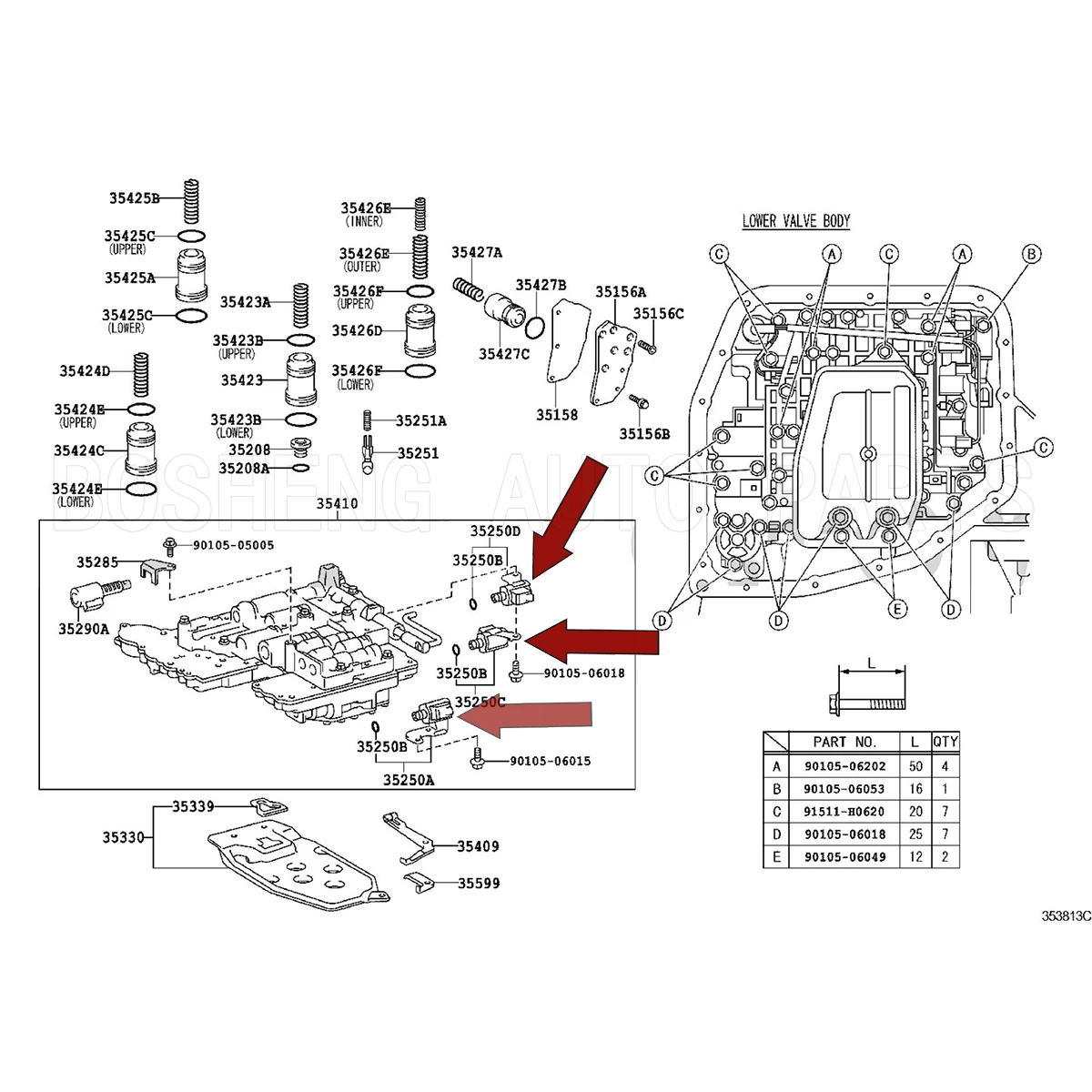 Восстановленный оригинальный электромагнитный клапан OEM 35250-12010 35250-12020 35250-12030 для Toyota Corolla 2003-2008 Matrix 2003-2008 (art.: 3920d41bc81be) - 3920d41bc81be