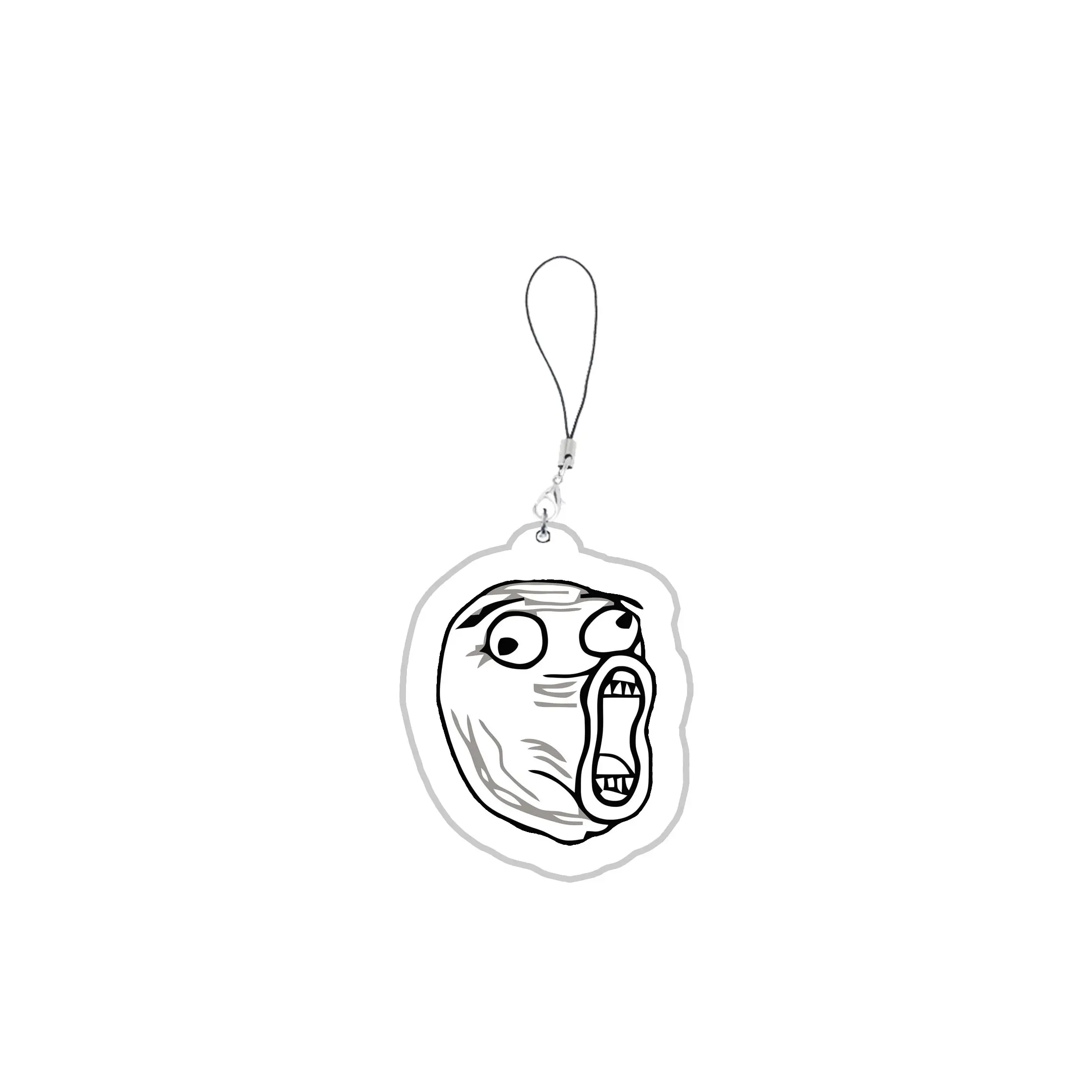 Акриловая забавная цепочка для телефона TrollFace, NoMeGusta Rage Face ForeverAlone, подвески для мобильного телефона, маленький кулон, подарки друзьям (art.: 3920ca3bdcbd2) - 3920ca3bdcbd2