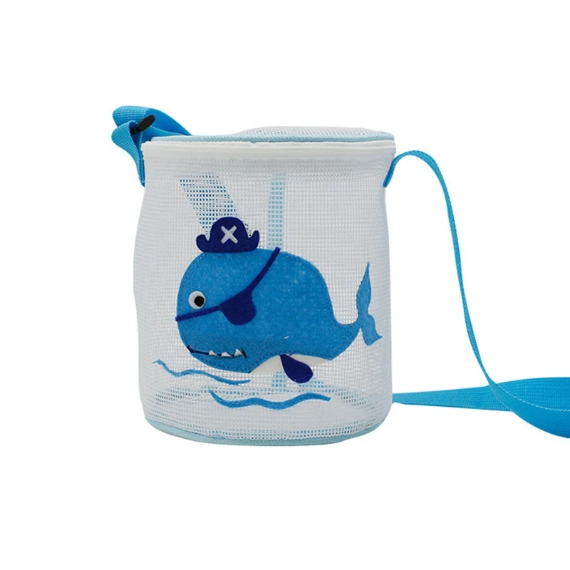 

6.69x5.91in Baby Bath Toy Hanging Shell 3D Storage Bag Organizer Kids Toy Storage Supplies Mesh Made Net Bag Sand Away 2022 New