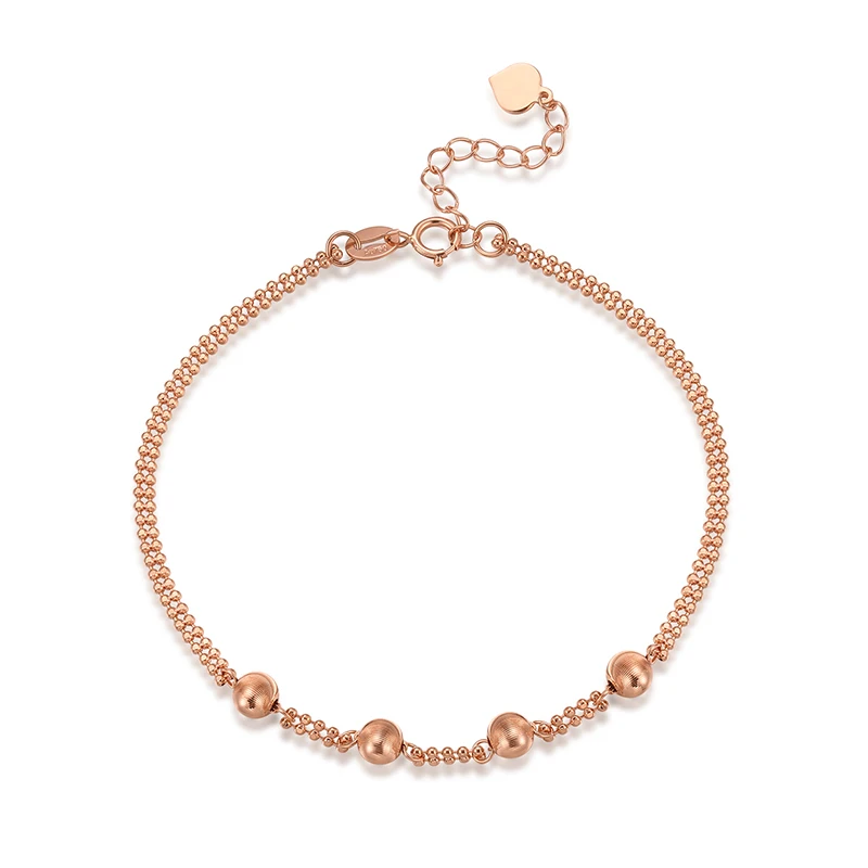 

Elegant Lucky Cat Eye Stone Au750 18K Real True Rose Gold Charm Bracelets Bangles for Women Female Upscale Office Jewelry Gift