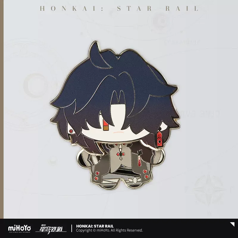 Фото Официальный товар Honkai Star Rail Sunsyea из серии miHoYo Blade, кукла, брошь, цветная доска, фигурка, наклейка на холодильник, карты, билеты №5