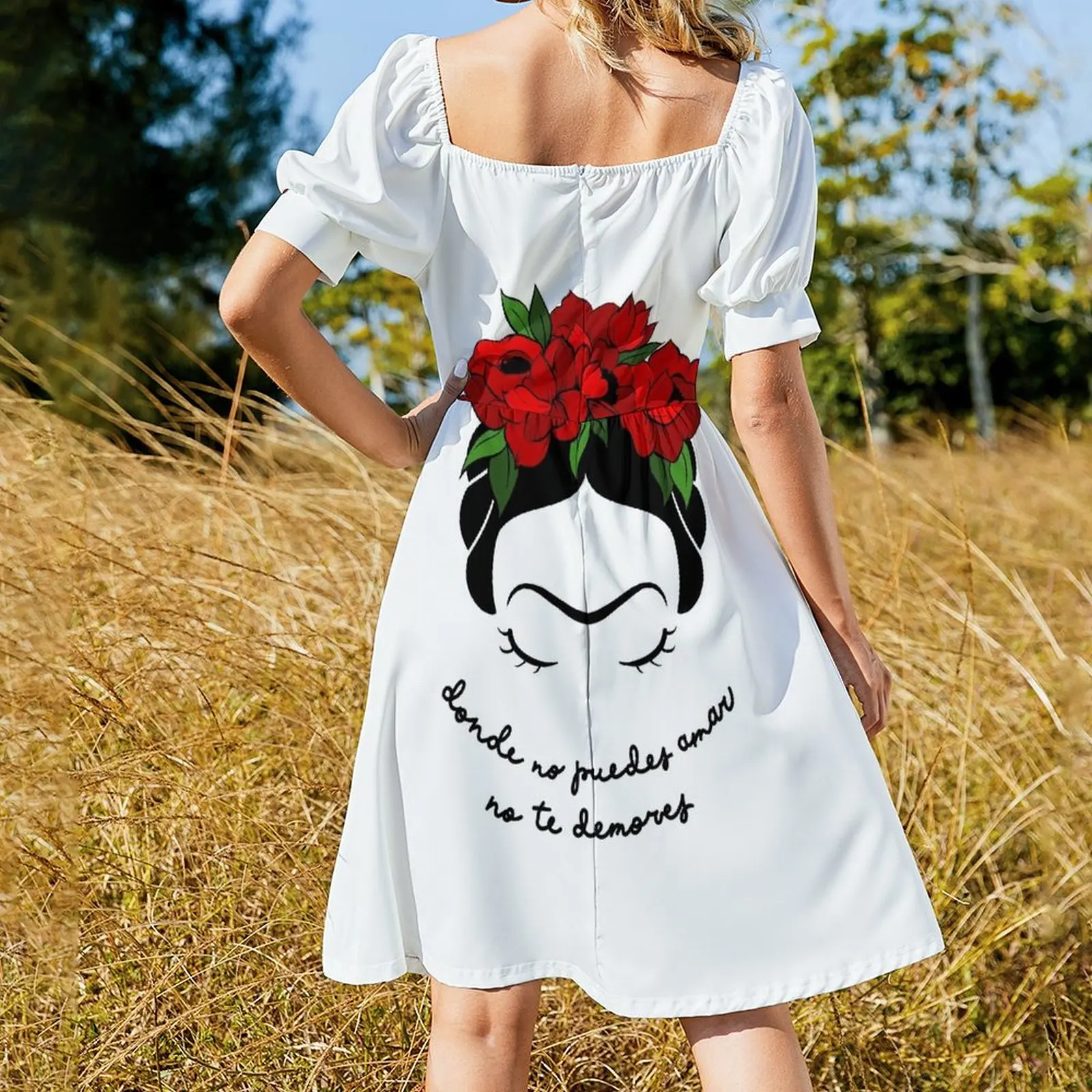 DONDE NO PUEDE AMAR TE DEMORES Платье с короткими рукавами Женское платье на день рождения