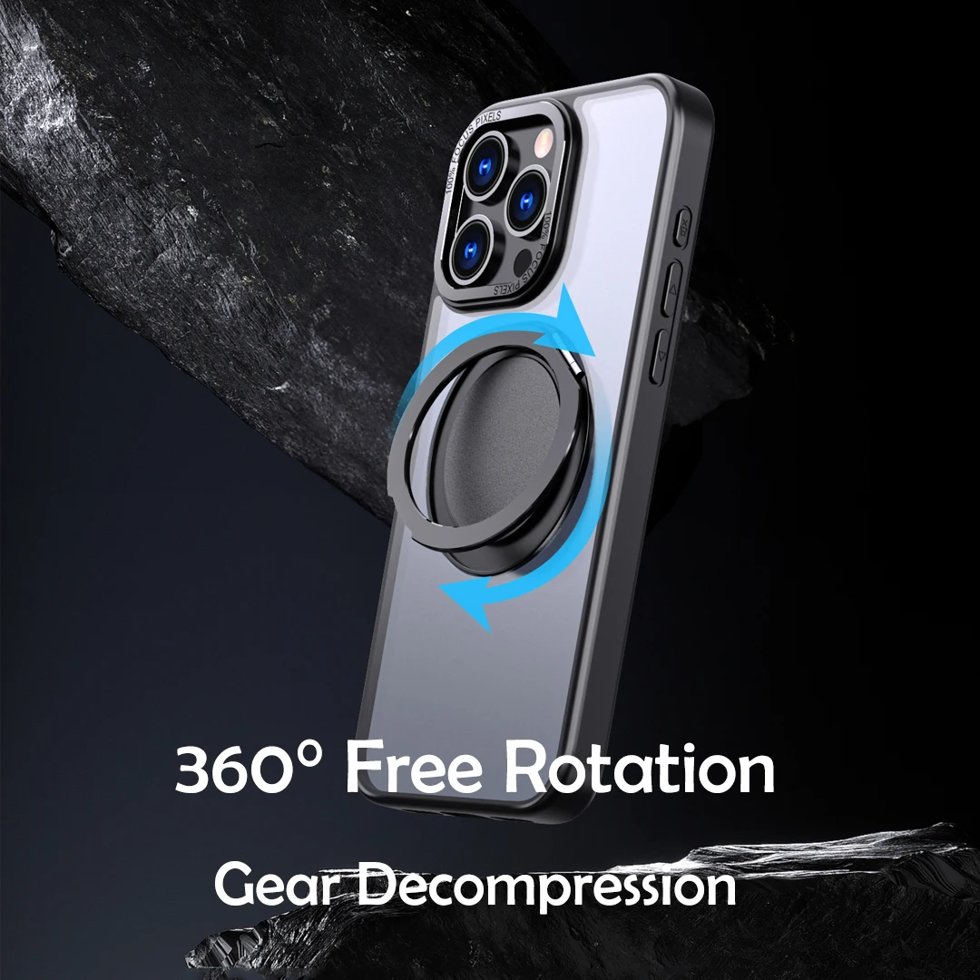 Магнитный чехол-подставка с поворотом на 360 ° для iPhone 14 13 11 12 15 Pro Max 15Plus роскошный