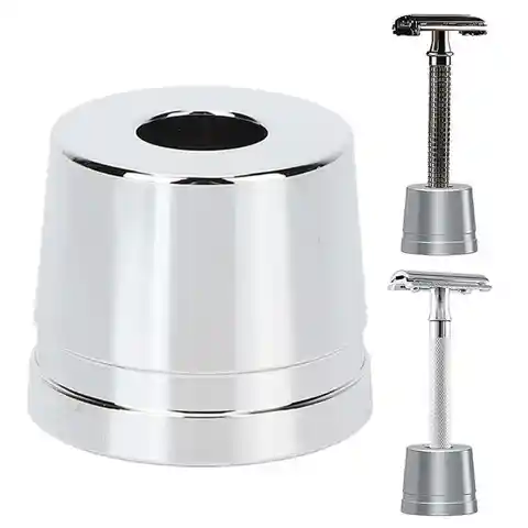 Safe razor stand, a universal shaving stand for men from an alloy with a wide hole, accessories for a hairdresser