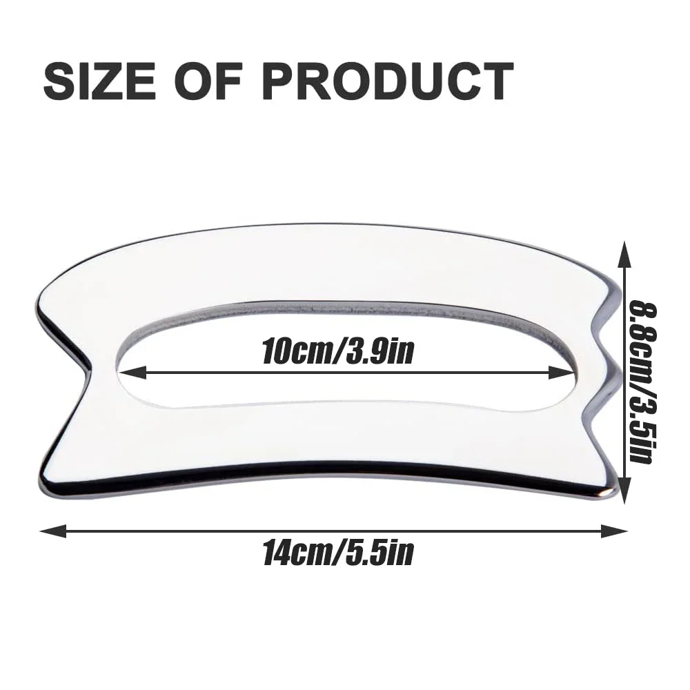 Массажер гуаша из нержавеющей стали пластина скребок для физиотерапии Аппарат