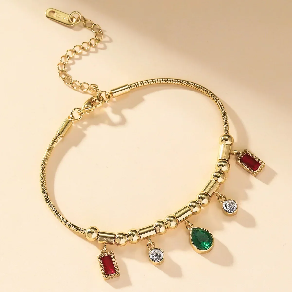 Женская модная ниша простой изумрудно-зеленый капли воды циркониевые бусины