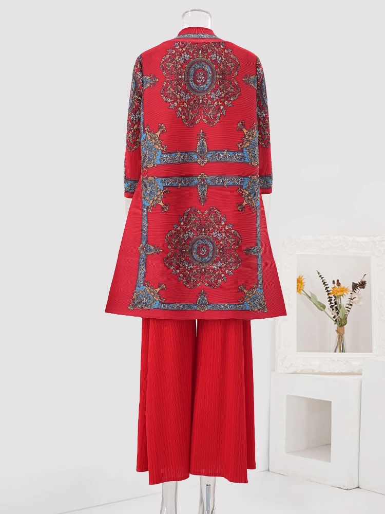 LANMREM Высококачественный плиссированный комплект из 2 предметов женские топы