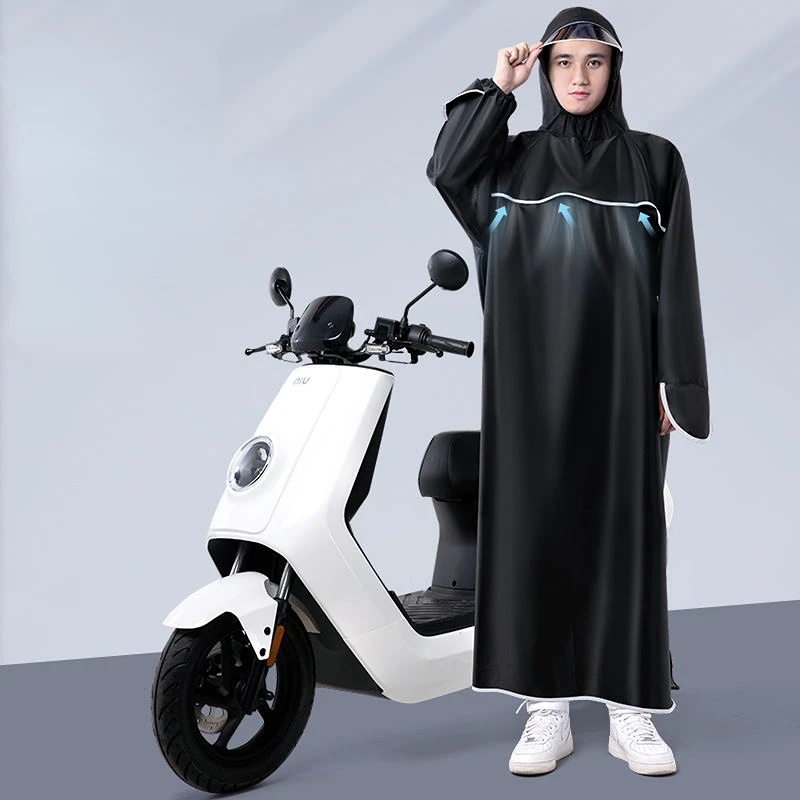 

Rain Cape Men Women Raincoat Bicycle Raincoat Rain Coat Rainwear with Reflector Rainproof Poncho with Reflective Strip