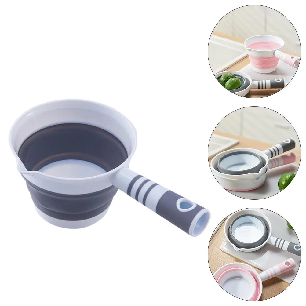 

1pc Household Water Ladle Plastic Foldable Kitchen Hanging Water Scoop