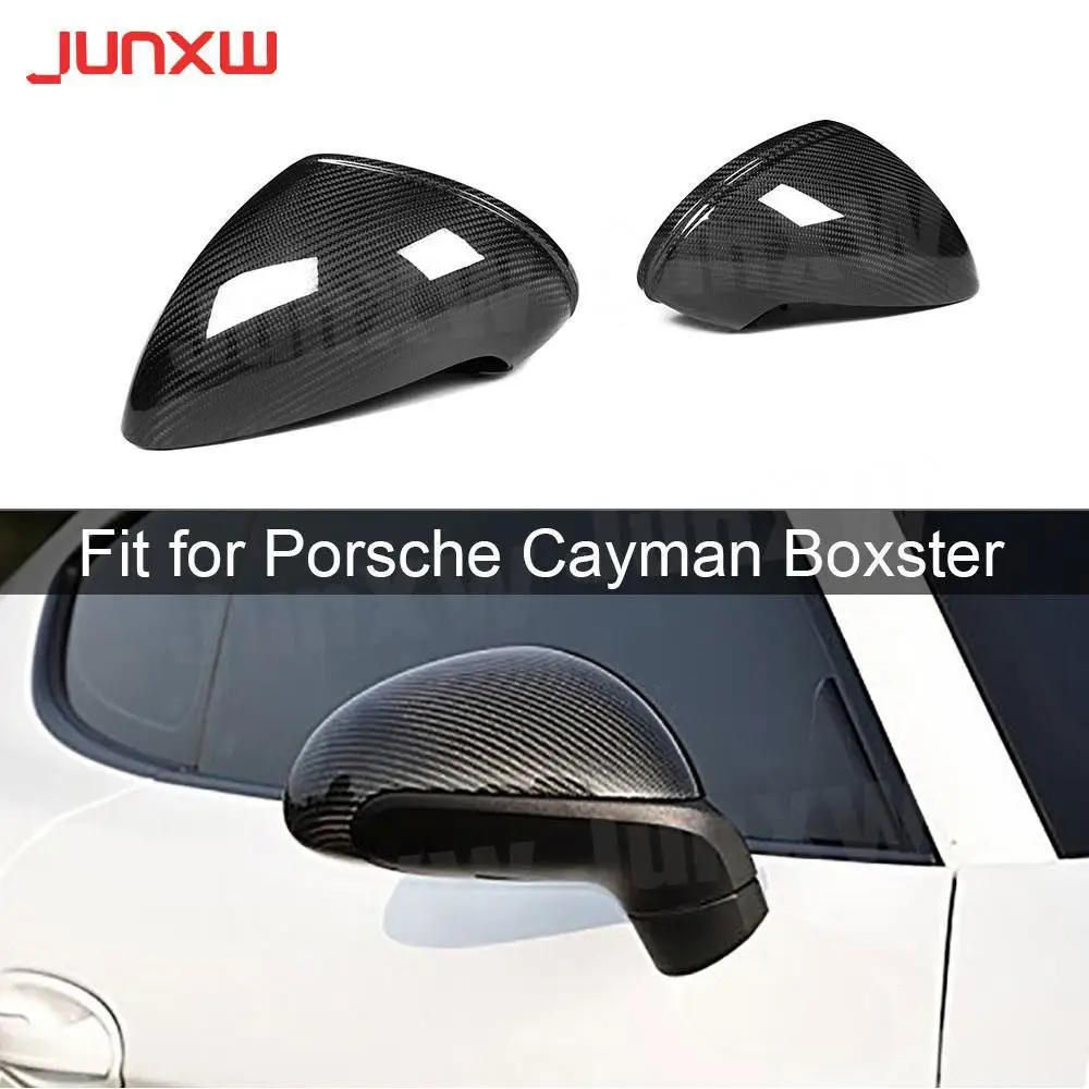 

Dry Carbon Door Side Rearview Mirror Cap Covers Trim Shell For Porsche Cayman Boxster 981 991 Standard 2013-2016