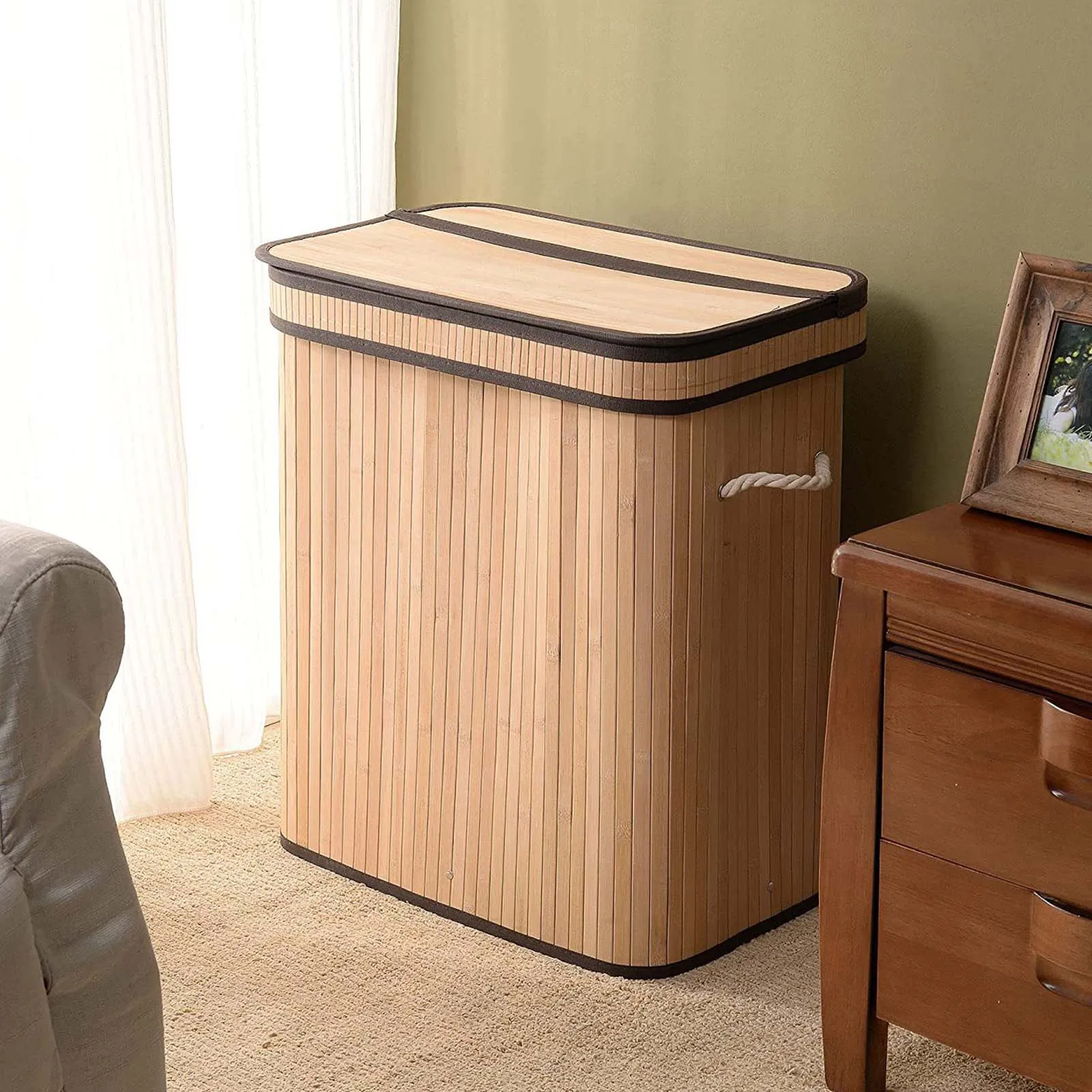 Корзина для белья корзина высокая с ручкой водонепроницаемая хранения одеял