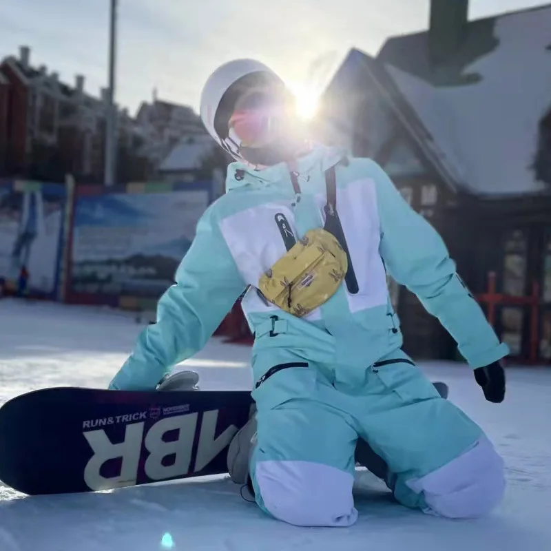 Ski Suit Men's and Women's Suits New One-piece Single-board Double-board Warm Snow Suit Ski Pants enlarge