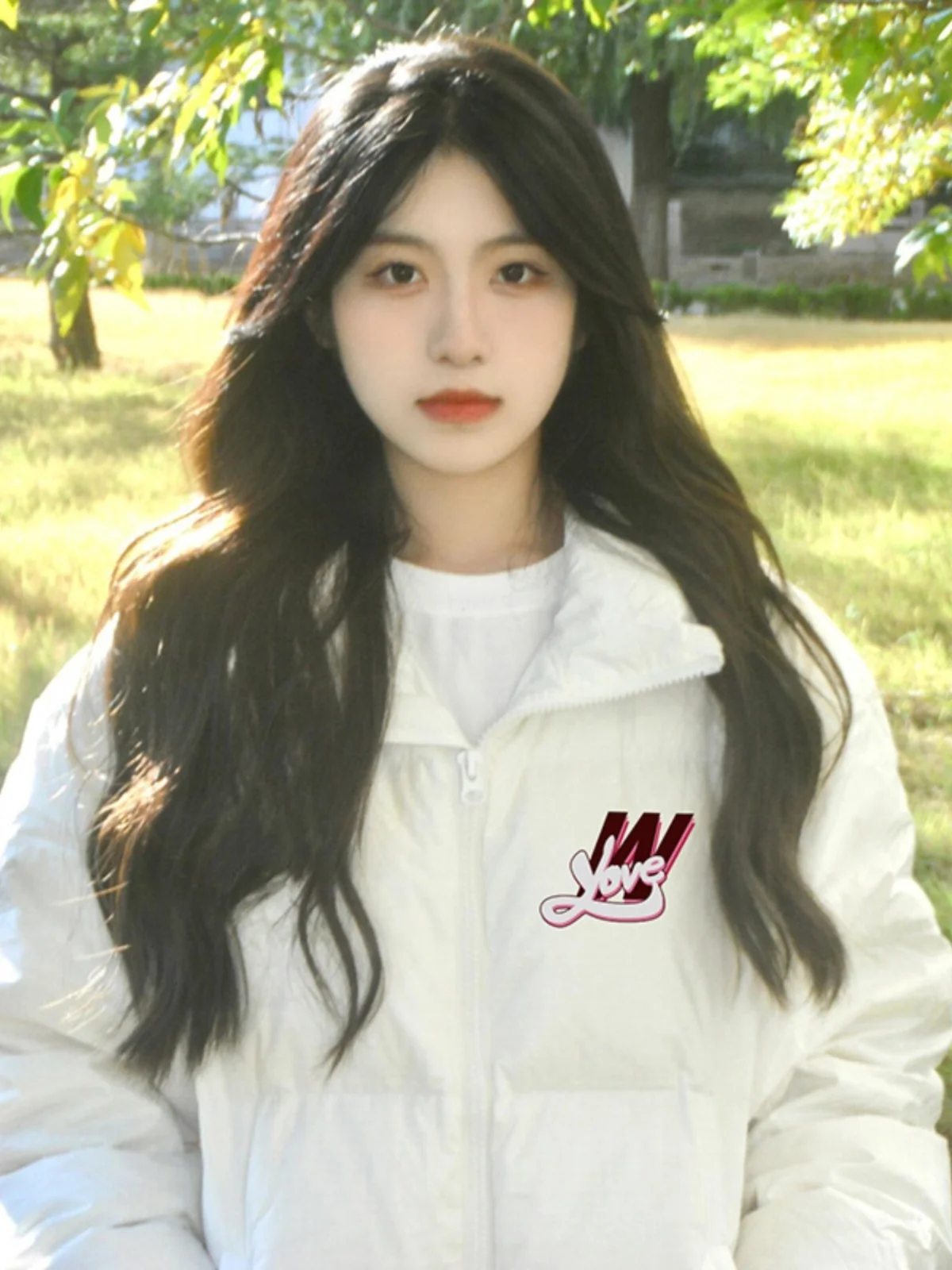 Корейская серия Milk Huhoo 90 белый утиный пуховик женская зимняя утолщенная