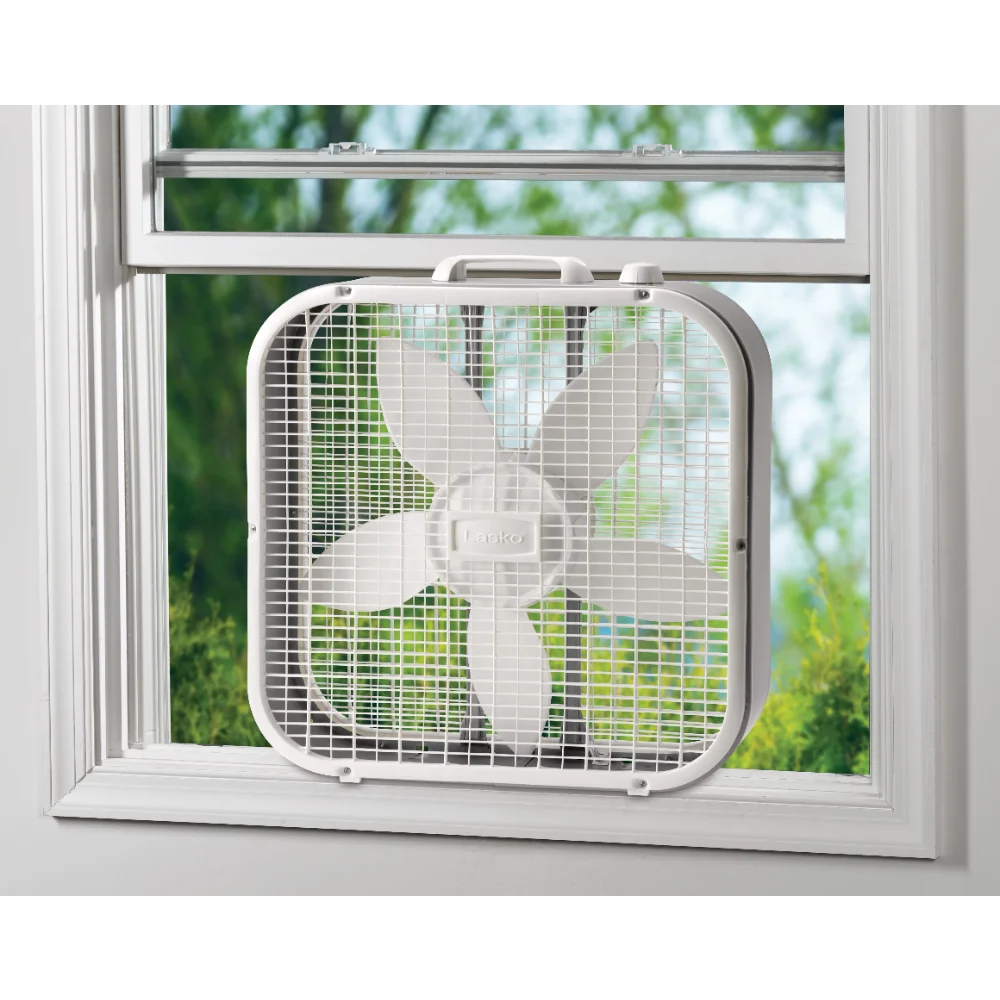 

2023 New Lasko Cool Colors 20" Box Fan with 3-Speeds, B20200, White