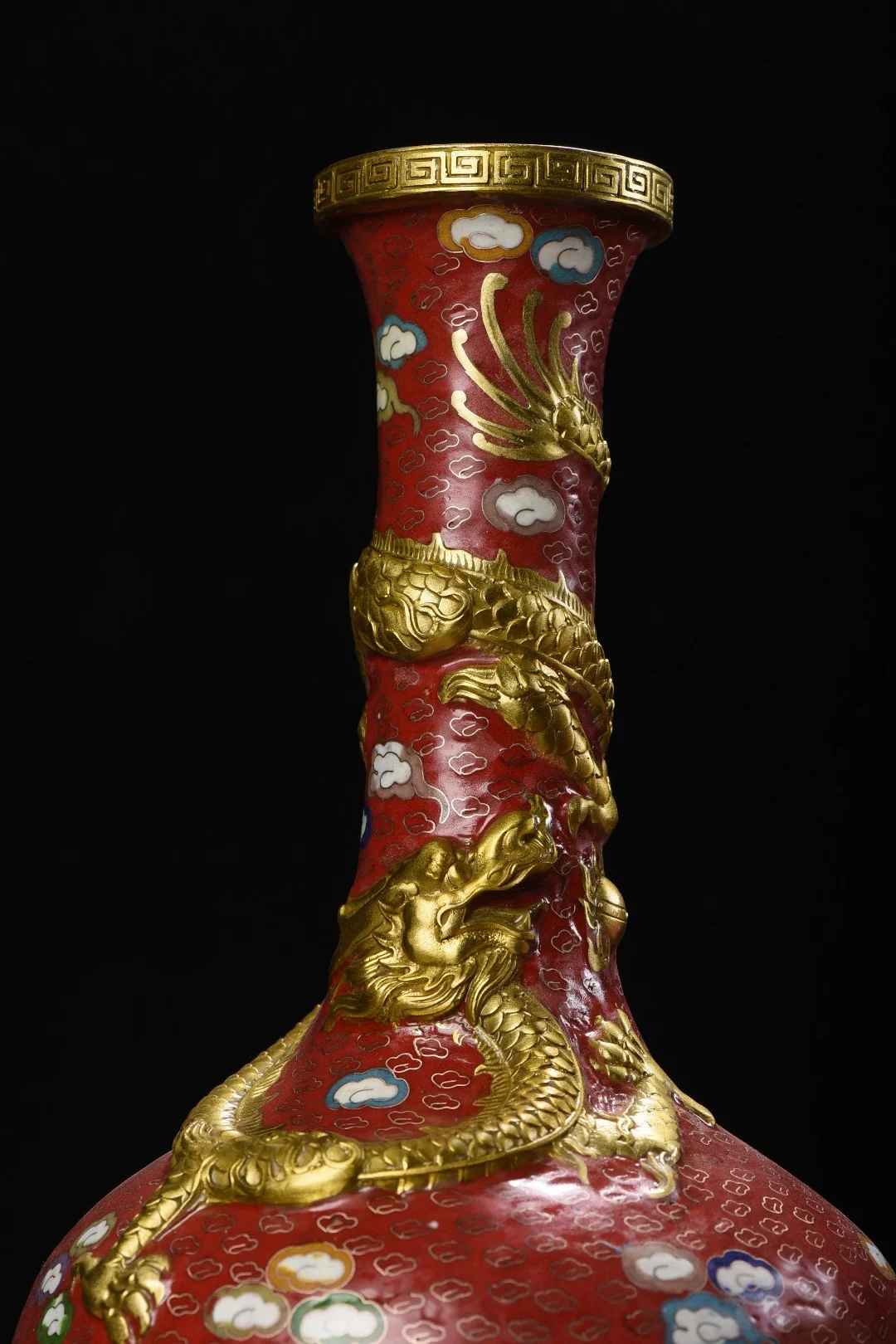 14-дюймовая коллекция тибетского храма старая бронза перегородчатая