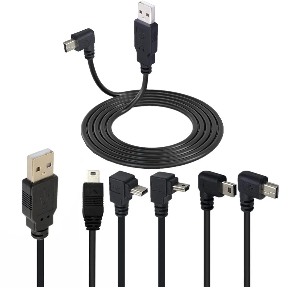 

Кабель для быстрой зарядки USB2.0 папа-мини USB вверх вниз влево вправо Угловой 90 градусов для MP3 MP4 плеера автомобильного видеорегистратора GPS ц...