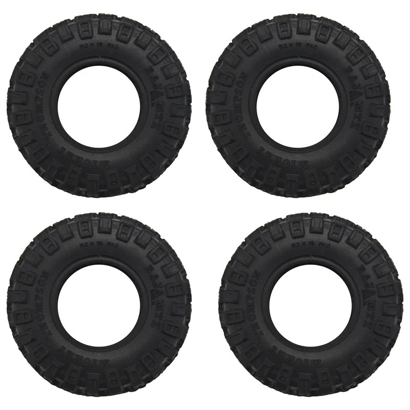 4PCS 52X17mm 1.0 Soft Rubber Wheel Tires Tyre For 1/24 RC Crawler Car Axial SCX24 90081 AXI00001 Upgrade Parts