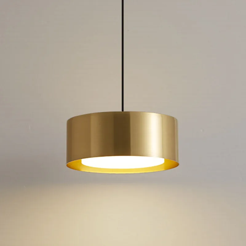 Designer Nordic Creative Restaurant Lamp Round Bar Acrylic Lamp Gold Minimalist Bedroom Bedside Chandelier