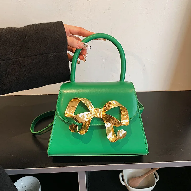 

2023 Brand Shoulder Bags for Women High Quality PU Crossbody Bag Fashion Purses and Handbag Designer Satchel Cute Bowknot Wallet