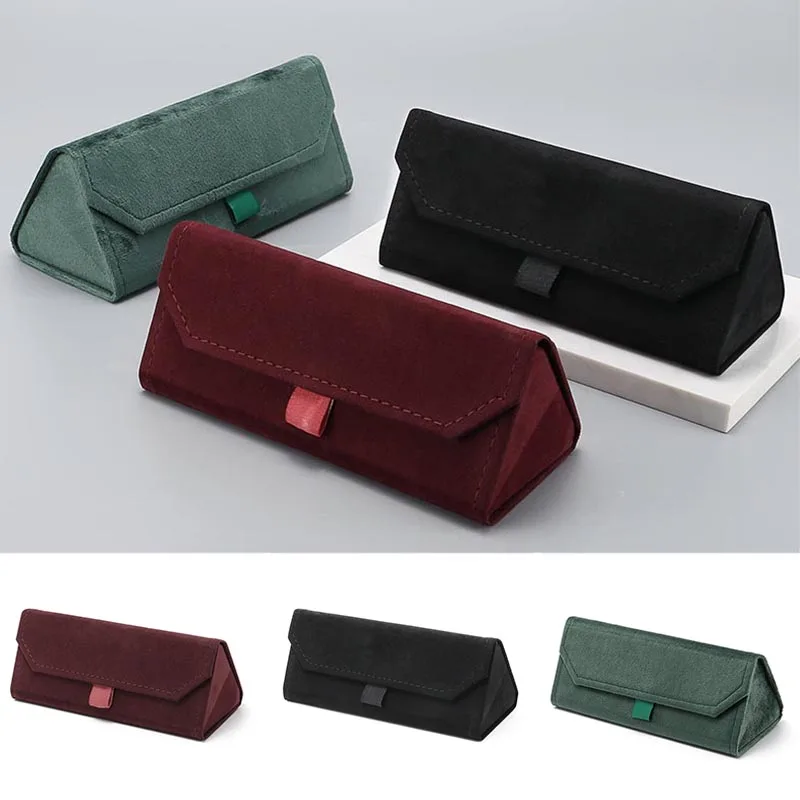 

Plush Box Glasses Case Men And Women's Folding Box Compression-resistant Full Frame Red Fashion Portable Student Glasses Case