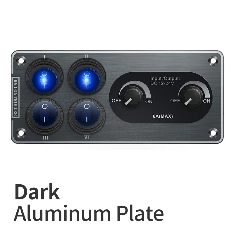 

Тумблер Многофункциональный алюминиевый панельный светодиодный диммер 12 В 24 В для автофургона, яхты, автомобиля, лодки, грузовика, транспортных средств, фургона, мощность света