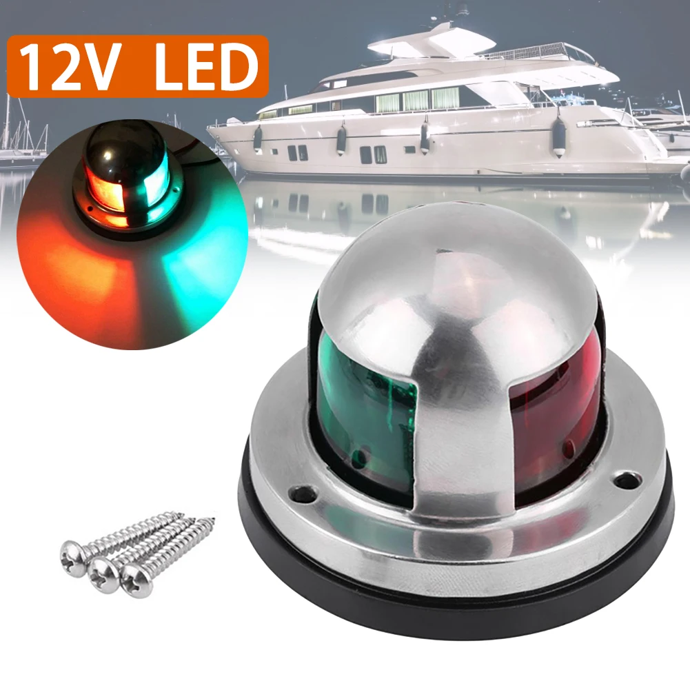 

SALE 2 in1 LED 316 Stainless Steel Bow Navigation Light Marine Boat Yacht Light Semaphore Lights Signal Lamp Car Accessories
