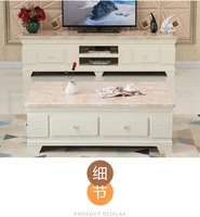 simple natural marble tea table tv cabinet combination small family living room small tea table tea table white furniture